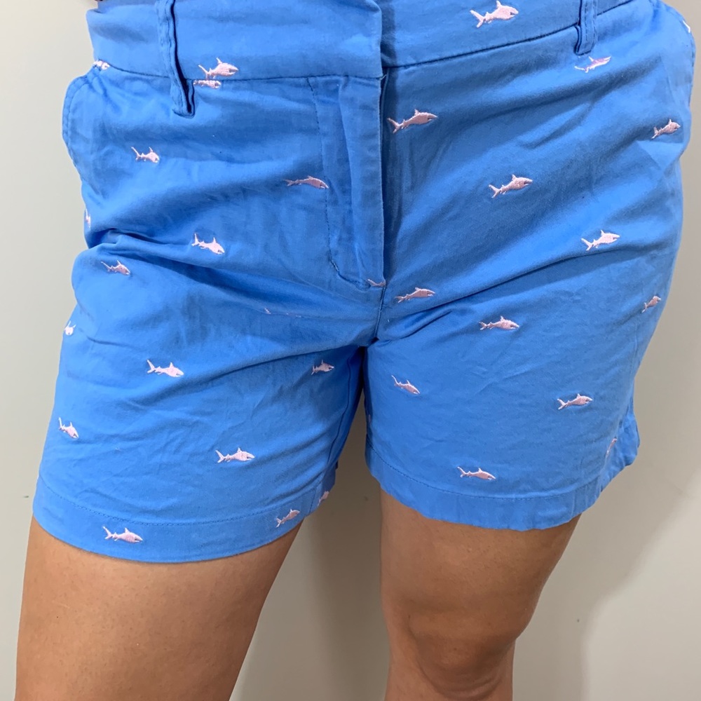 Blue shorts pearl pink sharks Shorts cute